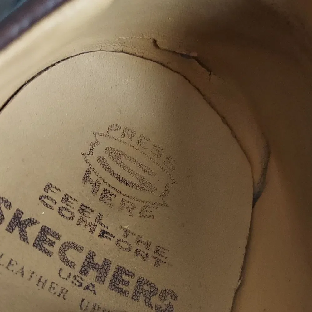 Vintage Skechers Leather Distressed Wingtip  Oxford Dress Shoes 10